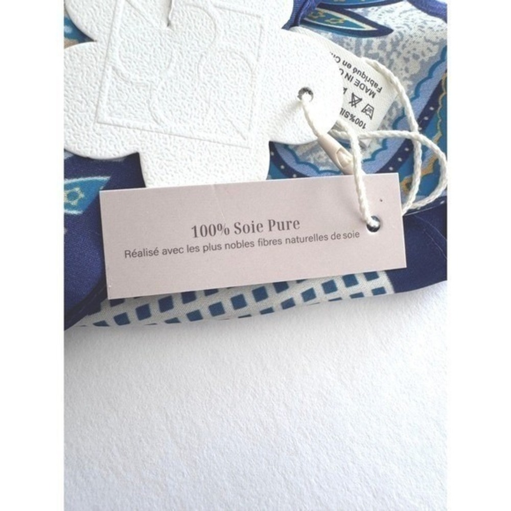 NWT Pretty Persuasions 100% Pure Silk Paisley Scarf Square 20x20 Executive Chic - Picture 5 of 7